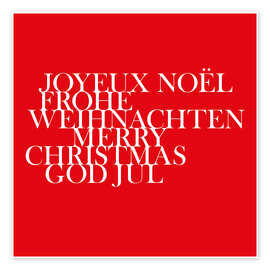 Poster Internationale Weihnachtsgrüße