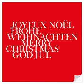 Wandsticker Internationale Weihnachtsgrüße