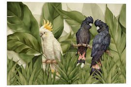 Hartschaumbild Kakadu-Dschungel