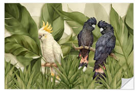 Wandsticker Kakadu-Dschungel