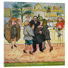 Acrylglasbild Alfred der Keusche, der Liebling aller Frauen, 1923 - Heinrich Zille