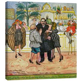 Leinwandbild Alfred der Keusche, der Liebling aller Frauen, 1923 - Heinrich Zille