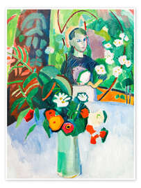 Wandbild Jeanne in den Blumen - Raoul Dufy