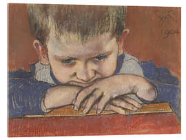 Acrylglasbild Mietek auf seine Hände gelehnt, 1904 - Stanislaw Wyspianski