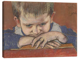 Leinwandbild Mietek auf seine Hände gelehnt, 1904