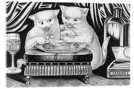 Acrylglasbild Lustige Kätzchen bei einem Fest