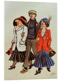 Acrylglasbild Berliner Typen (Ein fideles Trio), 1911 - Heinrich Zille