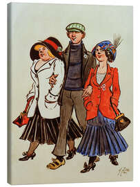 Leinwandbild Berliner Typen (Ein fideles Trio), 1911 - Heinrich Zille