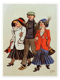 Wandbild Berliner Typen (Ein fideles Trio), 1911 - Heinrich Zille