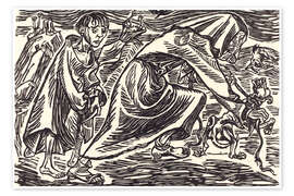 Wandbild Der Hundefänger - Ernst Barlach
