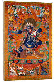 Holzbild Thangka vom Höllenkönig Shinje (Yama)