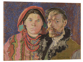 Acrylglasbild Selbstbildnis mit Ehefrau, 1904 - Stanislaw Wyspianski