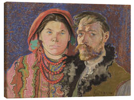 Leinwandbild Selbstbildnis mit Ehefrau, 1904 - Stanislaw Wyspianski
