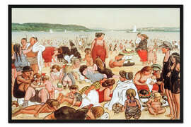 Gerahmter Kunstdruck Berliner Strandleben, 1912