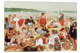 Hartschaumbild Berliner Strandleben, 1912