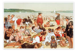 Wandbild Berliner Strandleben, 1912 - Heinrich Zille