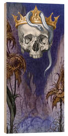 Holzbild Gekrönter Schädel mit Schlangen, Die Herzogin von Malfi