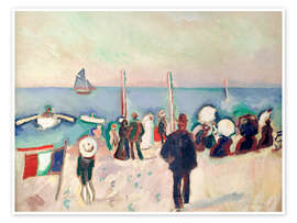 Wandbild La Plage de Sainte-Adresse (Der Strand von Sainte-Adresse) - Raoul Dufy