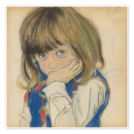 Wandbild Bildnis Józio Feldman, 1905 - Heinrich Zille