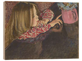 Holzbild Helenka mit Vase