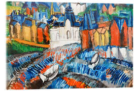 Acrylglasbild Das Casino Marie Christine und der Strand von Le Havre - Raoul Dufy