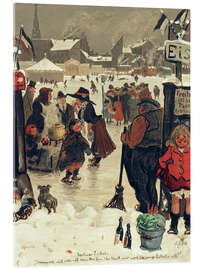 Acrylglasbild Berliner Eisbahn - Heinrich Zille