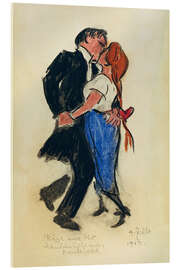 Acrylglasbild Tanzendes Paar, 1913 - Heinrich Zille