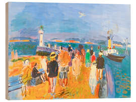 Holzbild La Jetée de Honfleur (Der Pier von Honfleur), 1928