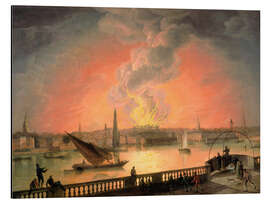 Alubild Der Brand des Drury Lane Theaters - Thomas Luny, 1809