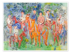 Wandbild Les Cavaliers sous Bois (Reiter im Wald), 1932 - Raoul Dufy