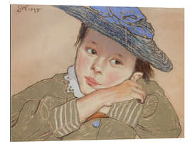 Gallery Print Mädchen mit blauem Hut