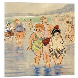 Acrylglasbild H. Zille, Freibad Wannsee, Berlin - Heinrich Zille