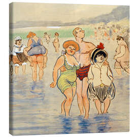 Leinwandbild H. Zille, Freibad Wannsee, Berlin - Heinrich Zille