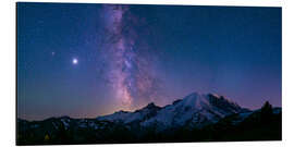 Alubild Die Milchstraße über dem Mount Rainier, Washington, USA