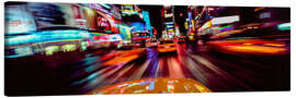 Leinwandbild Blick aus einem fahrenden Auto, Times Square, New York, USA