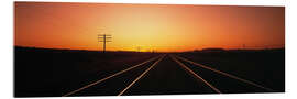 Acrylglasbild Eisenbahnschienen, Kalifornien, USA
