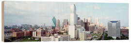 Holzbild Skyline von Dallas, Texas, USA