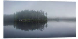 Acrylglasbild Togue Pond im Nebel, Baxter State Park, Maine, US