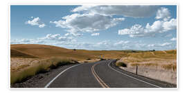 Wandbild Highway 27, Palouse, Washington, USA