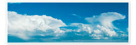Wandbild Cumuluswolken und blauer Himmel
