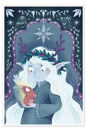 Wandbild Winterelfe - Sandy Thißen