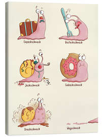 Leinwandbild Alle Arten von Schnecken - Sandy Thißen