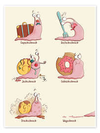 Wandbild Alle Arten von Schnecken - Sandy Thißen