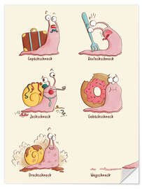 Sticker mural All types of snails (German) - Sandy Thißen