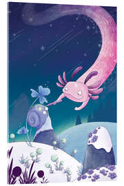 Acrylglasbild Zauberaxolotl