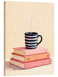 Holzbild Kaffeepause