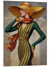 Acrylglasbild Eleganz unter dem Hut
