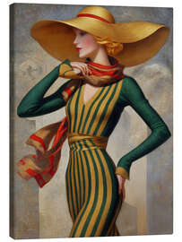 Leinwandbild Eleganz unter dem Hut