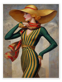 Poster Eleganz unter dem Hut