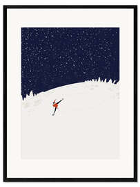 Gerahmter Kunstdruck Tanz auf dem Mond